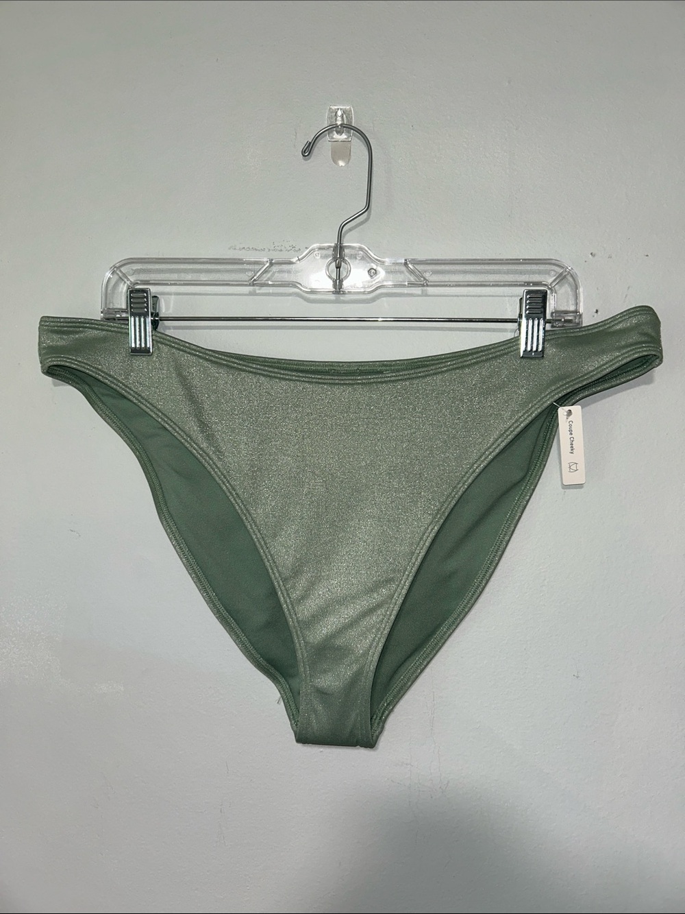 Hollister Swim Cheeky Bottom - Light Green Shine XL NWT